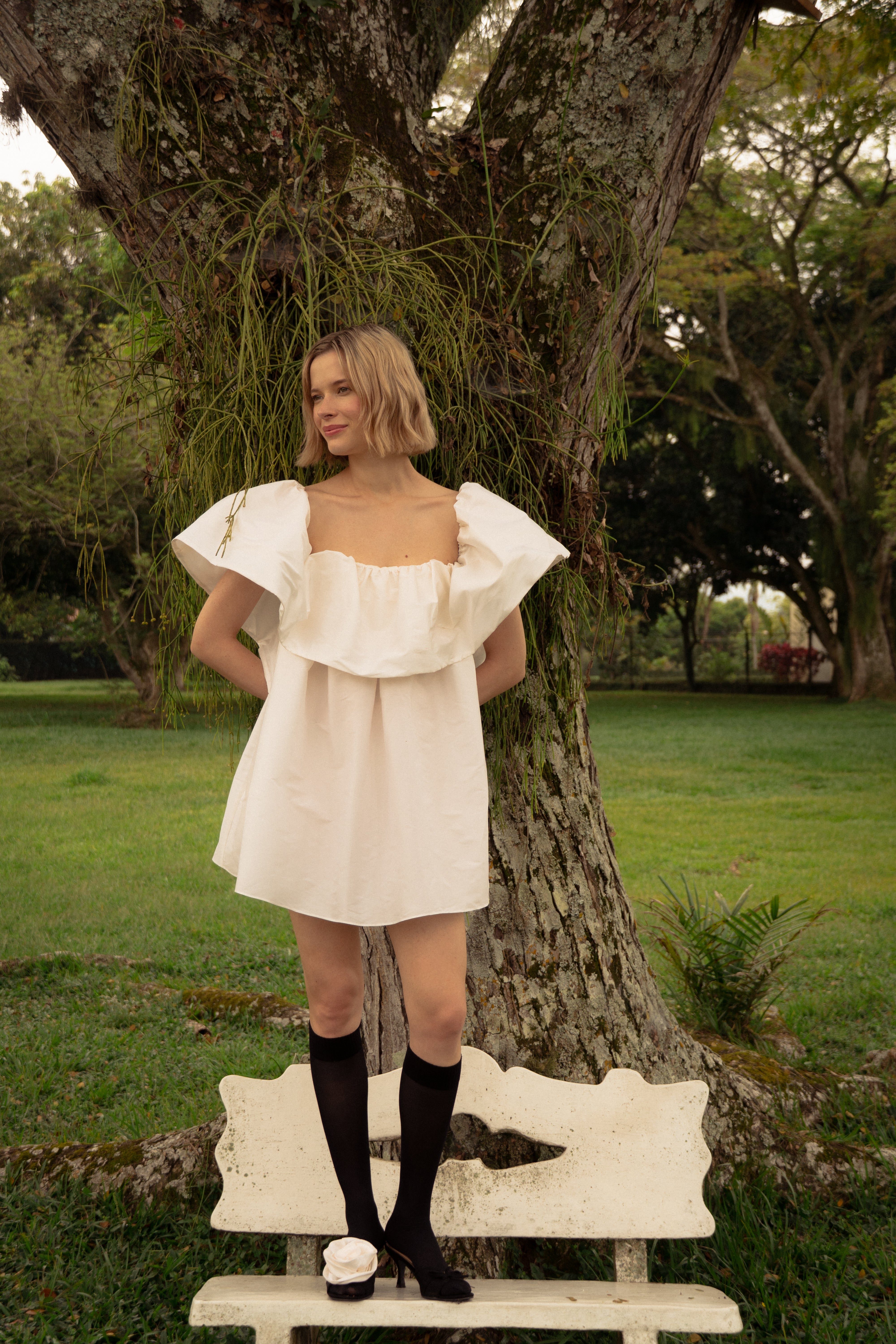 Nube de Crema Mini Dress