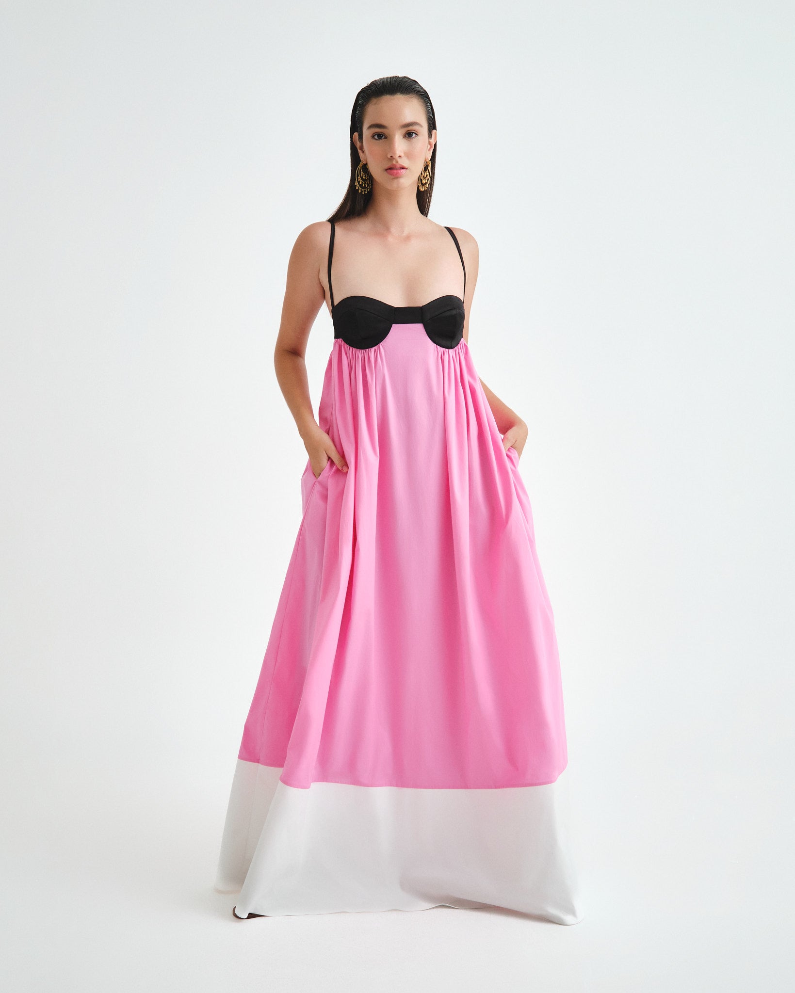 Brisa Bloque Maxi Dress