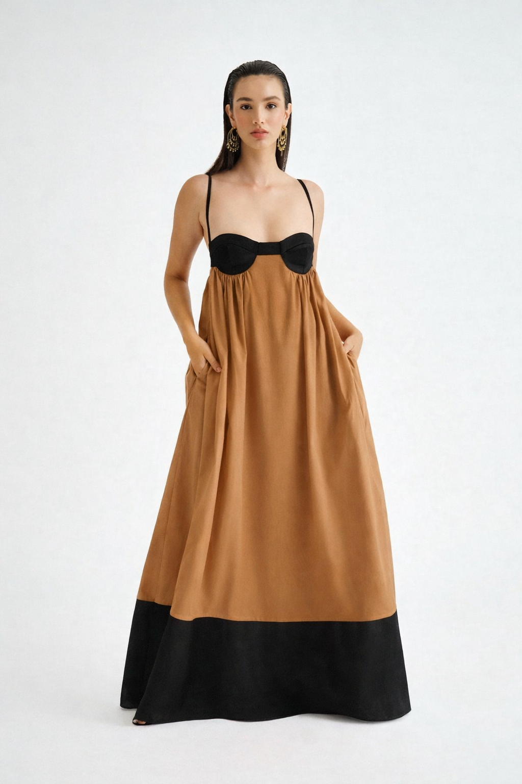 Brisa Bloque Maxi Dress