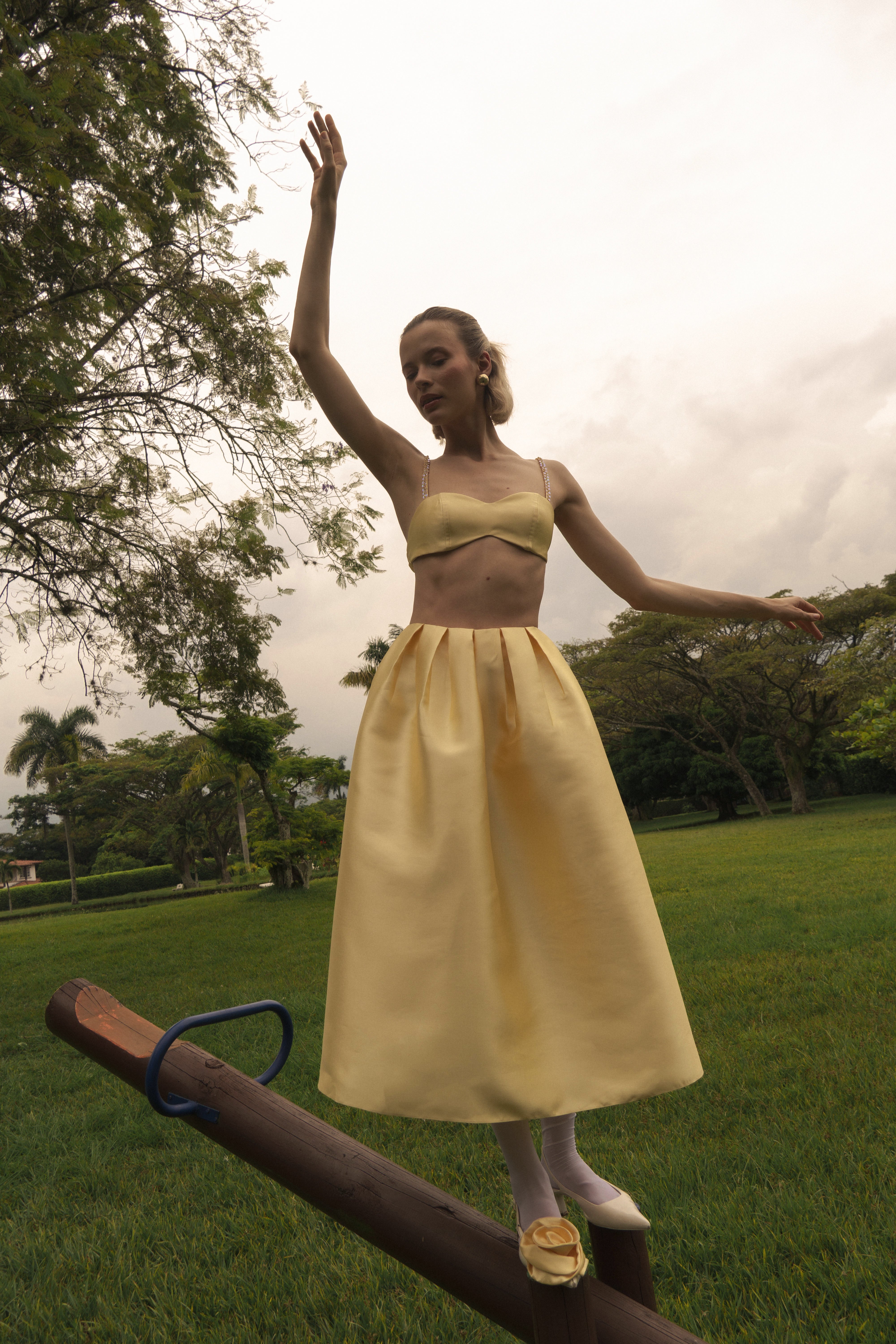 Buttercream Midi Skirt